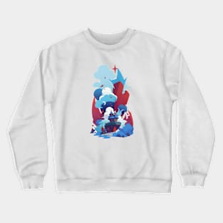 Kawaii Cloud House of Stars Crewneck Sweatshirt